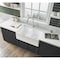 Gourmetier GKFA331810BCD Solid Surface Double Bowl Farmhouse Kitchen Sink, White GKFA331810BCD - alternate 4